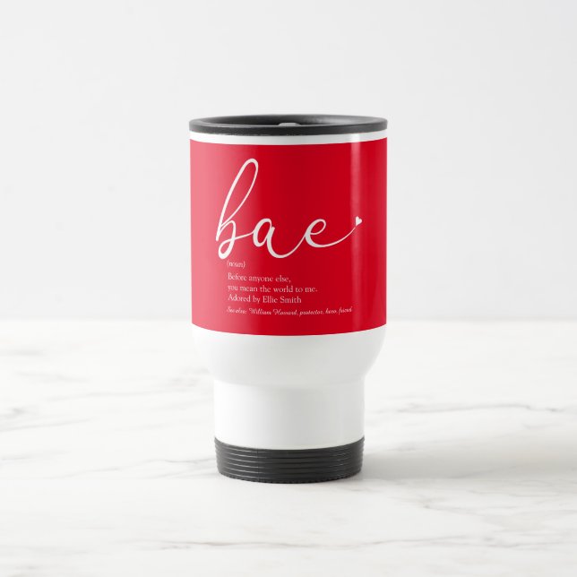 Taza De Viaje Script Love Heart Bae Definition Red (Centro)
