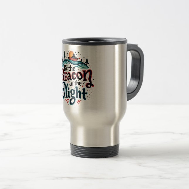 Taza De Viaje Sé el Beacon en la noche (Anverso derecho)