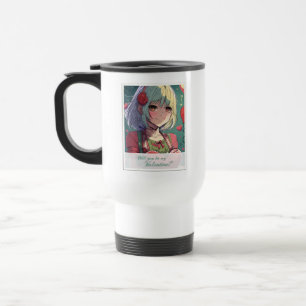 Taza De Viaje Sé mi San Valentín al estilo Manga 33420