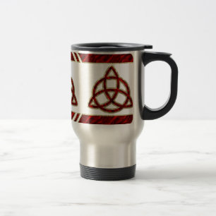 Taza De Viaje Seda roja triquetra