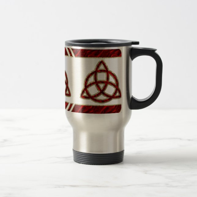 Taza De Viaje Seda roja triquetra (Derecha)