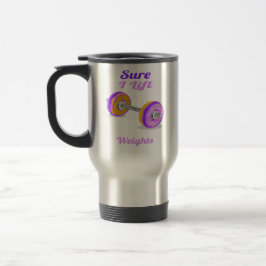 Taza De Viaje Seguro que levanto Pesas Donut