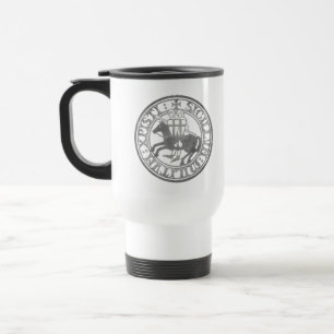 Taza De Viaje Sello de los Caballeros Templarios Dos Caballeros 