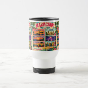 Taza De Viaje Sello de Venezuela Maracaibo Estado Zulia Trópico