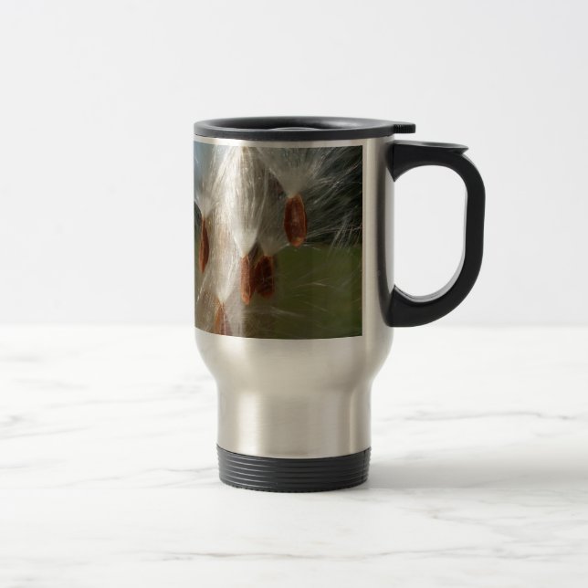 Taza De Viaje Semillas flotantes de hierba láctea Imprimir/Gráfi (Derecha)