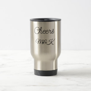 Taza De Viaje Sencillo minimalista añadir nombre felicitaciones