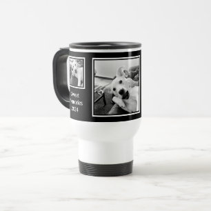 Taza De Viaje Sencillo negro y blanco tres fotos Minimalistas