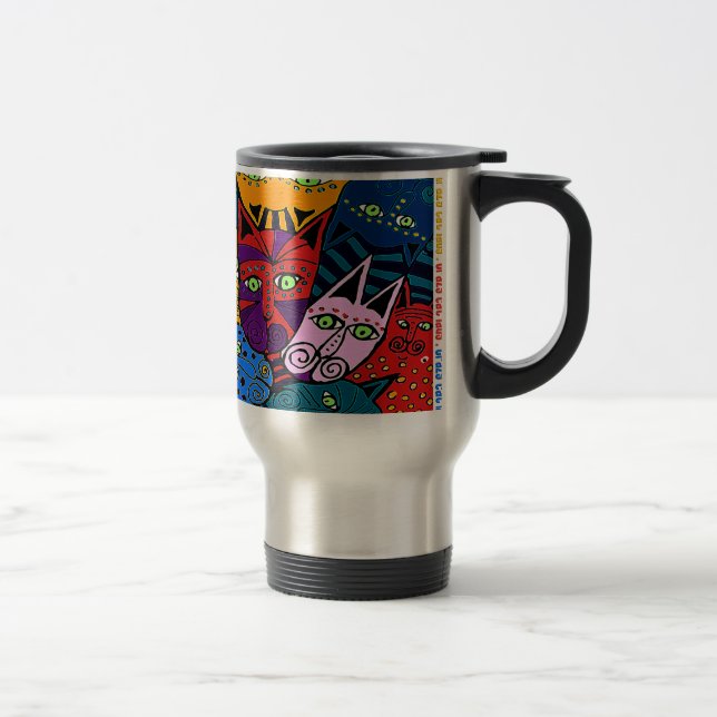 Taza De Viaje Señora loca del gato (Derecha)