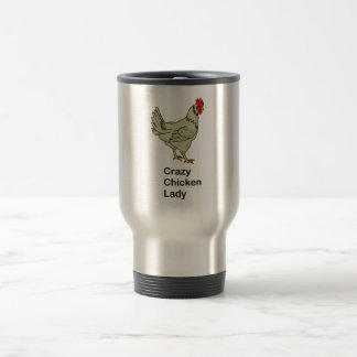 Taza De Viaje Señora loca del pollo