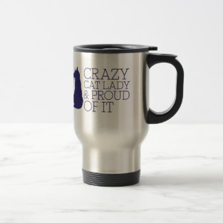 Taza De Viaje Señora loca Travel Mug del gato