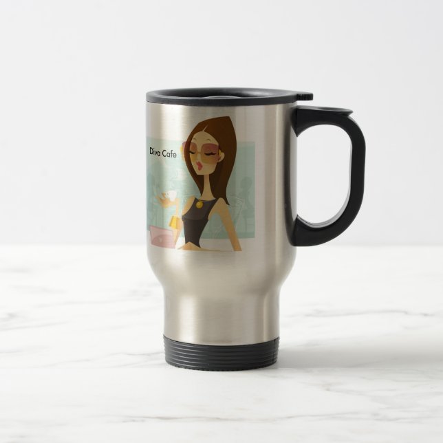 Taza De Viaje SEÑORA LOGO, café de la diva de la diva (Derecha)