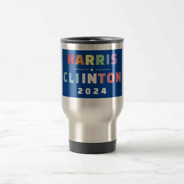 TAZA DE VIAJE SEÑORA PRESIDENTA KAMALA HARRIS CLINTON 2024 (Centro)