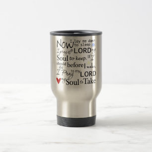 Taza De Viaje Señores Prayer Now I del tiempo de sueño me ponen