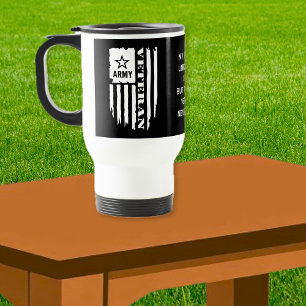 Taza De Viaje Ser un veterano nunca termina bandera del ejército