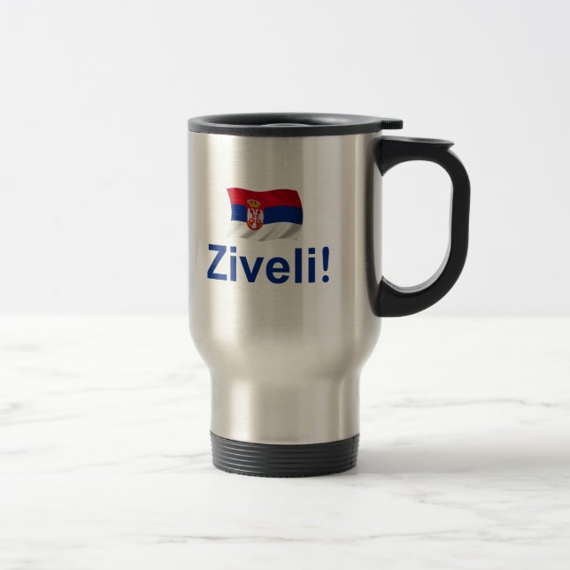 Taza De Viaje ¡Serbia Ziveli! (Derecha)