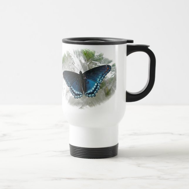 Taza De Viaje Serie de mariposas púrpura cegadas (Derecha)