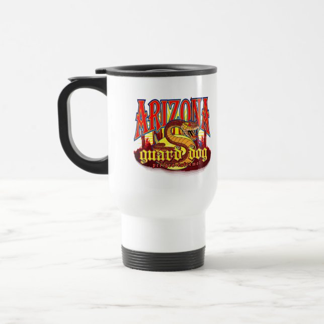 Taza De Viaje Serpiente de Perro de la Guardia de Arizona (Izquierda)