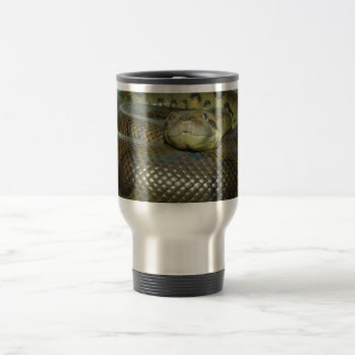 Taza De Viaje Serpiente grande del Anaconda verde
