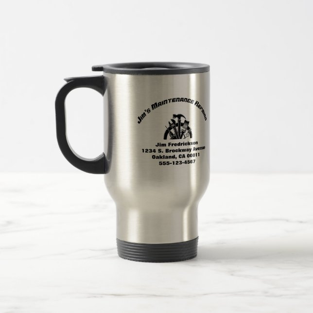 Taza De Viaje Servicio de mantenimiento Metalizado de acero Hand (Izquierda)
