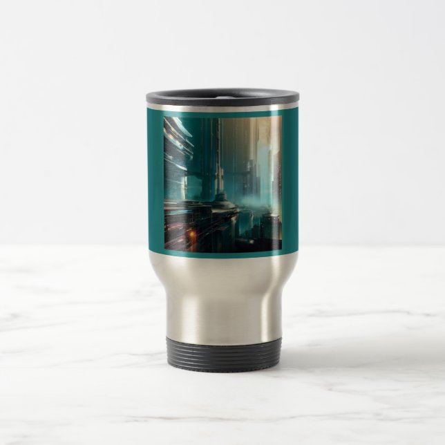 Taza De Viaje SF Ciudad Futurista 3 (Centro)