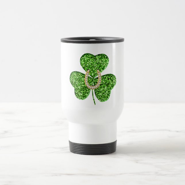 Taza De Viaje Shamrock and Horseshoe Travel Mug (Centro)