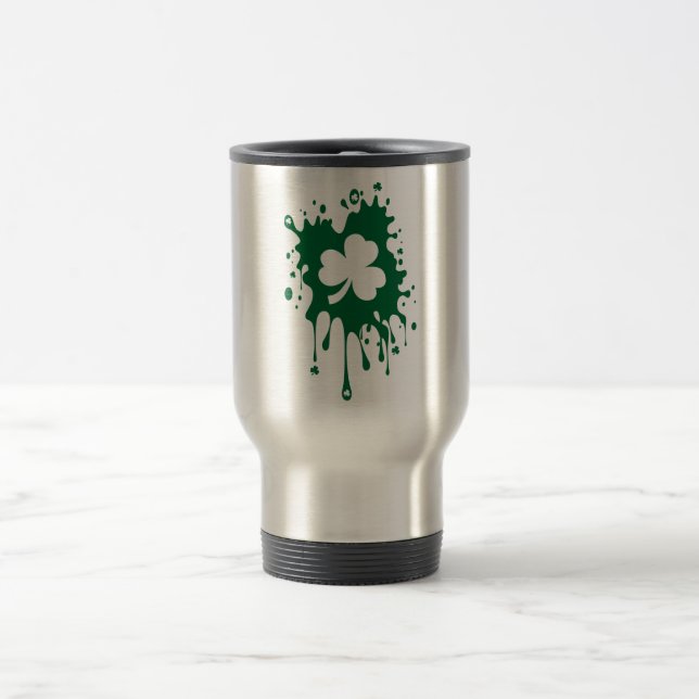 Taza De Viaje Shamrock Splat irlandés! (Centro)