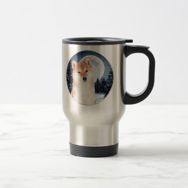 Taza De Viaje Shiba Inu Travel Mug (Derecha)