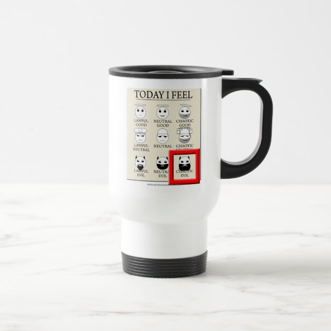 Taza De Viaje Siento hoy mal caótico (Derecha)