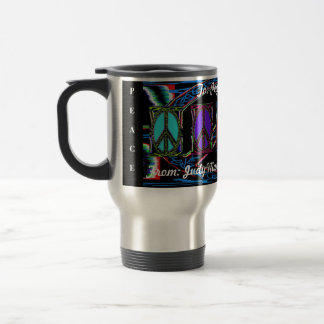Taza De Viaje Signo de la paz del Squiggle