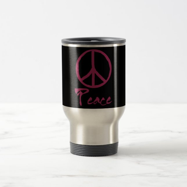 Taza De Viaje Signo de la paz retro (Centro)