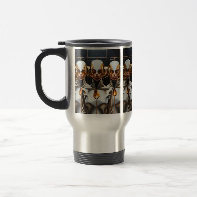 Taza De Viaje Silent Order/Surreal Stainless Steel Mug (Izquierda)