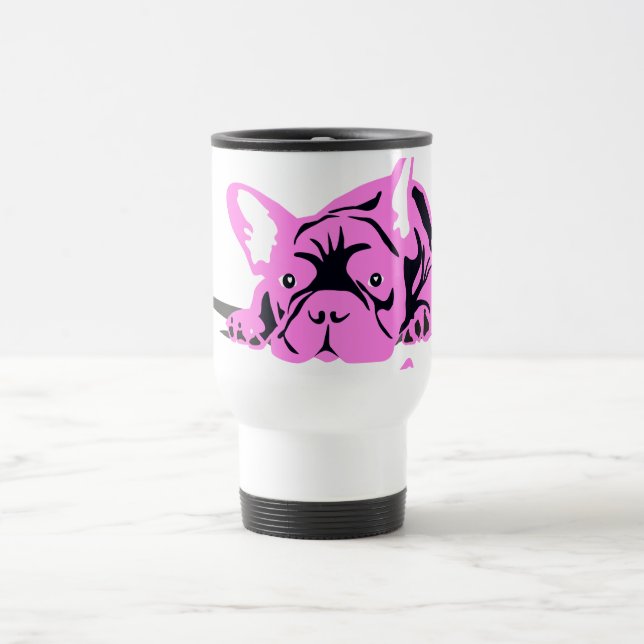 Taza De Viaje Silhouette de Bulldog francés (Centro)
