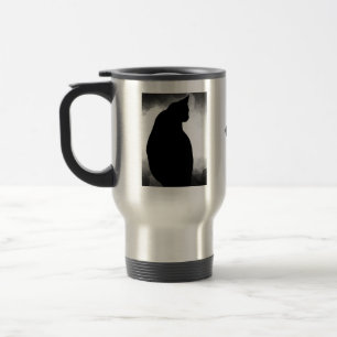Taza De Viaje Silhouette de gato negro