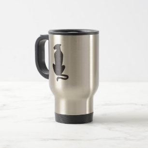 Taza De Viaje Silhouette de gato negro