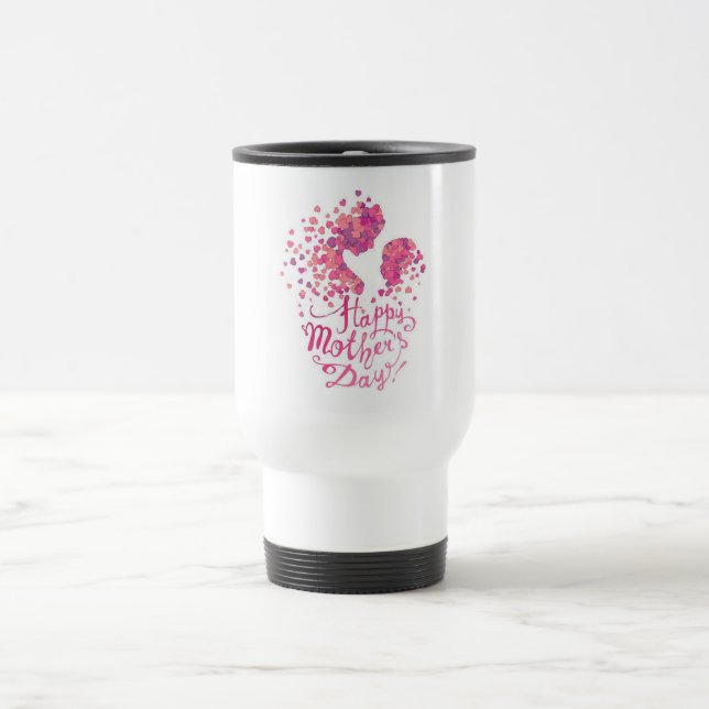 Taza De Viaje Silhouette de madre e hijo (Centro)