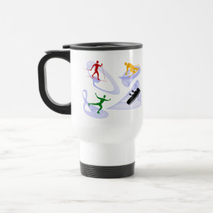 Taza De Viaje Silhouette Travel Mug Deportes de Invierno