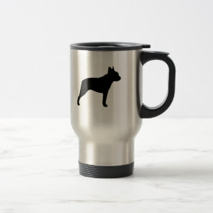 Taza De Viaje Silueta de Boston Terrier