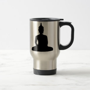 Taza De Viaje Silueta de Buda que se sienta
