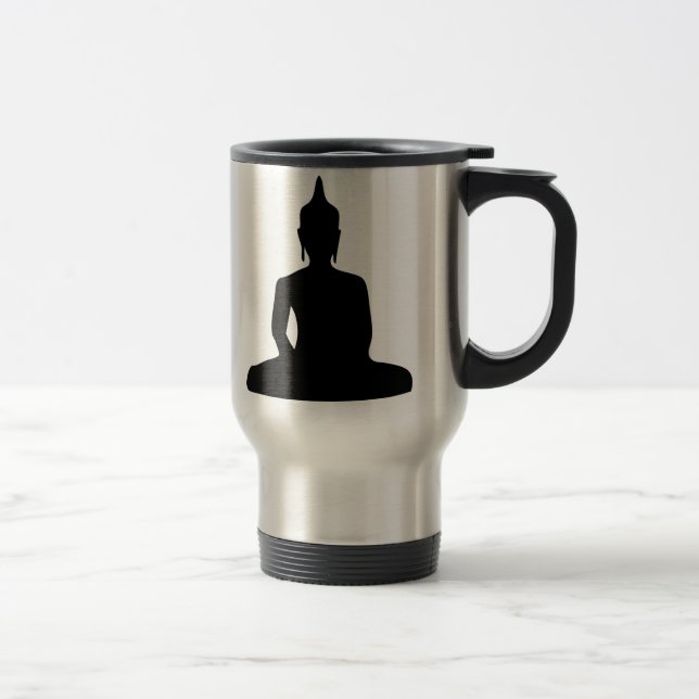 Taza De Viaje Silueta de Buda que se sienta (Derecha)