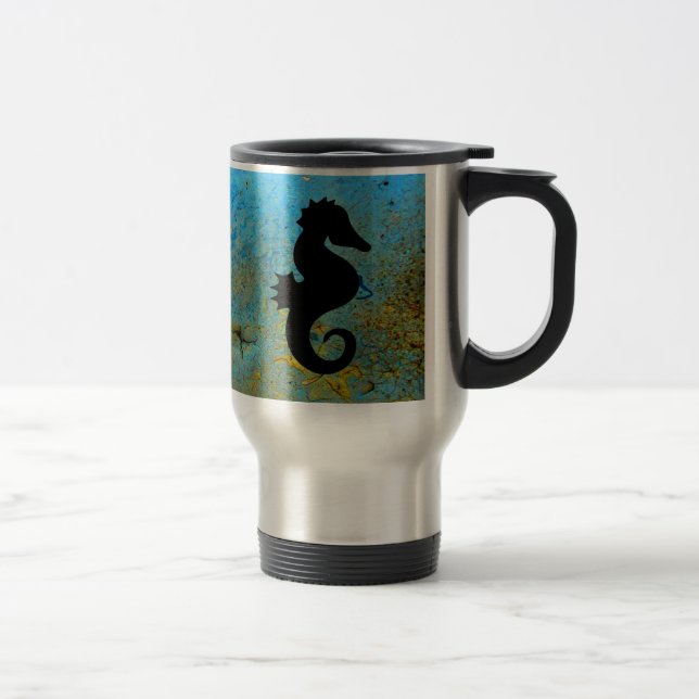 Taza De Viaje Silueta de caballito de mar (Derecha)