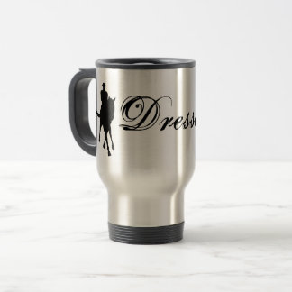 Taza De Viaje Silueta De Caballo Y Viajero Vestido
