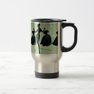 Taza De Viaje Silueta de fashionista retro