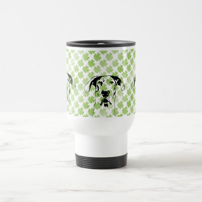Taza De Viaje Silueta de great dane de St Patrick - barón (Centro)