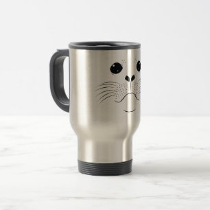 Taza De Viaje Silueta de la cara de sellado