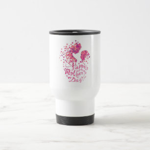 Taza De Viaje Silueta de madre e hijo