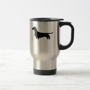 Taza De Viaje Silueta de perro dachshund