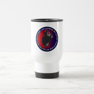 Taza De Viaje Silueta de Samurái - Cita de Guerrero Japonés