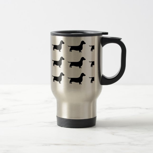 Taza De Viaje Silueta del Dachshund (Derecha)