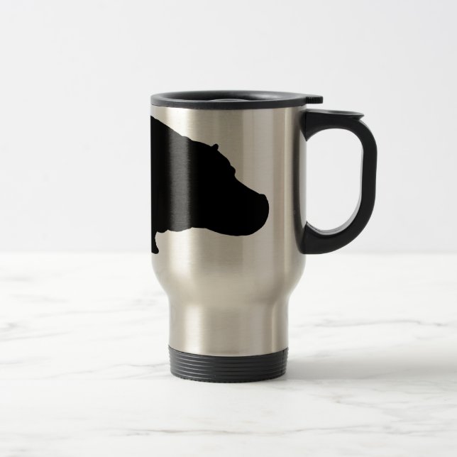 Taza De Viaje Silueta del hipopótamo (Derecha)