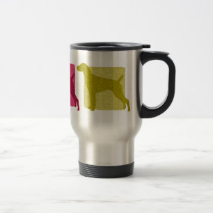 Taza De Viaje Siluetas alemanas coloridas del indicador de pelo